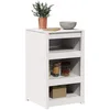 Image de vidaXL Armoire de cuisine Blanc 55 x 55 x 92 cm Bois de pin massif, Rangement moderne, armoire carrée, étagères fonctionnelles, meuble intégré, solutions d'organisation à la maison