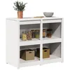 Image de vidaXL Armoire de Cuisine avec étagère Blanc Chaud 106 x 55 x 92 cm