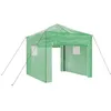 Image de vidaXL Serre avec Cadre Pop-up avec Toit Vert 290 x 290 x 315 cm Fer, Serre Portable pour Jardin, abri de Plantes, Maison botanique rectangulaire, Tente météo extérieure