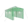 Image de vidaXL Serre avec Cadre Pop-up avec Toit Vert 290 x 580 x 315 cm Fer, Serre Portable pour Jardin, abri de Plantes, Maison botanique rectangulaire, Tente météo extérieure