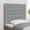 Image de vidaXL Tête de lit Gris clair 80 cm tissu
