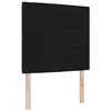 Image de vidaXL Tête de lit Noir 80 cm Tissu, Tête de lit réglable, Design Moderne, rembourré, Solide, Touche Chic pour Une Chambre contemporaine