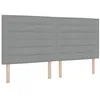 Image de vidaXL Tête de lit Gris Clair 200 cm Tissu, Tête de lit réglable, Design Moderne, rembourré, Solide, Touche Chic pour Une Chambre contemporaine