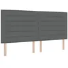 Image de vidaXL Tête de lit Gris foncé 200 cm Tissu, Tête de lit réglable, Design Moderne, rembourré, Solide, Touche Chic pour Une Chambre contemporaine