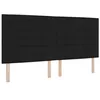 Image de vidaXL Tête de lit Noir 200 cm Tissu, Tête de lit réglable, Design Moderne, rembourré, Solide, Touche Chic pour Une Chambre contemporaine