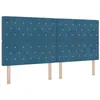 Image de vidaXL Tête de lit Bleu foncé 200 cm Velours