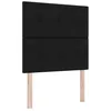 Image de vidaXL Tête de lit réglable en Hauteur Noir 80 cm Tissu, Têtière rectangulaire Moderne, Design de Chambre Chic, Accessoire Confortable à Plusieurs Niveaux