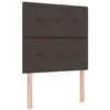 Image de vidaXL Tête de lit réglable en Hauteur Marron foncé 80 cm Tissu