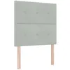 Image de vidaXL Tête de lit Gris Clair 100 cm Velours, Décor Moderne Chambre, tête de lit en Velours stylée, Design Minimaliste, Panneau rembourré résistant