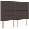 Image de vidaXL Tête de lit réglable en Hauteur Marron foncé 144 cm Tissu