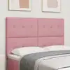 Image de vidaXL Tête de lit Rose 144 cm Velours