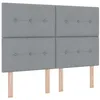 Image de vidaXL Tête de lit réglable en Hauteur Gris Clair 160 cm Tissu