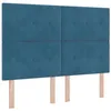 Image de vidaXL Tête de lit Bleu foncé 160 cm Velours, Décor Moderne Chambre, tête de lit en Velours stylée, Design Minimaliste, Panneau rembourré résistant