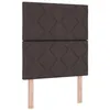 Image de vidaXL Tête de lit Marron foncé 80 cm Tissu