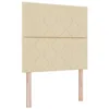 Image de vidaXL Tête de lit Crème 100 cm Tissu, Tête de lit rectangulaire Moderne, Tissu Chic pour Confort stylé, Meuble Durable pour Votre Chambre