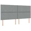 Image de vidaXL Tête de lit Gris Clair 200 cm Tissu, Tête de lit rectangulaire Moderne, Tissu Chic pour Confort stylé, Meuble Durable pour Votre Chambre