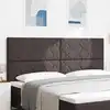 Image de vidaXL Tête de lit Marron foncé 200 cm tissu