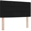 Image de vidaXL Tête de lit LED avec Bandes LED Noir 90 cm Tissu, Décor de Chambre Moderne, Dossier réglable, Repose-tête Lumineux RGB, suréleveur de lit en Polyester