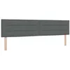 Image de vidaXL Tête de lit LED avec tête de lit Gris foncé 200 cm Polyester, Futuriste, têtière réglable en Polyester, éclairage RGB, Cadre en pin Massif, déco Chambre stylée