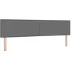 Image de vidaXL Tête de lit LED avec tête de lit Gris Clair 200 cm Polyester, Mobilier de Chambre, tête de lit Moderne, Design Chic, LED Lumineuses, rembourrée, Bois structuré, Options Personnalisables