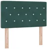 Image de vidaXL Tête de lit LED avec Bandes LED Vert foncé 80 cm Velours, Tête de lit LED réglable, déco Moderne pour Chambre, Cadre de lit matelassé, éclairage RGB Personnalisable