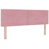 Image de vidaXL Tête de lit LED avec des lumières à LED Rose 144 cm Polyester, Tête de lit réglable, Cadre de lit Moderne avec LED, Bois de pin Durable, éclairage RGB pour relooker Votre Chambre