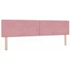 Image de vidaXL Tête de lit LED avec Bandes LED Rose 200 cm Velours, Tête de lit LED réglable, déco Moderne pour Chambre, Cadre de lit matelassé, éclairage RGB Personnalisable