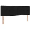 Image de vidaXL Tête de lit LED avec Bandes LED Noir 144 cm Tissu