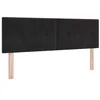 Image de vidaXL Tête de lit LED avec Bandes LED Noir 144 cm Velours