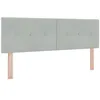 Image de vidaXL Tête de lit LED avec tête de lit Gris Clair 160 cm Polyester, Faux-tête réglable, Cadre de lit LED Moderne avec éclairage RGB, Design Chic pour Ambiance et déco Versatile