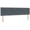 Image de vidaXL Tête de lit LED avec des lumières à LED Gris 180 cm Polyester, Faux-tête réglable, Cadre de lit LED Moderne avec éclairage RGB, Design Chic pour Ambiance et déco Versatile