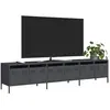 Image de vidaXL Meuble TV anthracite 202x39x43,5 cm acier laminé à froid
