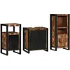 Image de vidaXL Ensemble de mobilier de Salle de Bain 3 pcs Bois Recyclé Solide, Salle de Bain Moderne, Meubles élégants, Solutions Gain de Place, vanités compactes, déco Murale contemporaine