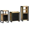 Image de vidaXL Ensemble de mobilier de Salle de Bain avec tiroir 3 pcs, Meubles de Salle de Bain stylés, Ensemble de cabinets rectangulaires, Organisateur Mural, Solutions de Rangement Chic