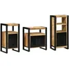 Image de vidaXL Ensemble de mobilier de Salle de Bain avec tiroir 3 pcs, Ensemble Moderne de Meubles de Salle de Bain, Armoire Murale rectangulaire, Solution de Rangement pour déco Minimaliste