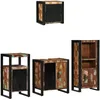 Image de vidaXL Ensemble de mobilier de Salle de Bain 4 pcs Bois Recyclé Solide, Ensemble de Salle de Bain Moderne, Rangement Mural rectangulaire, déco Pratique pour Un Espace organisé