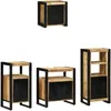 Image de vidaXL Ensemble de mobilier de Salle de Bain avec tiroir 4 pcs, Ensemble de Salle de Bain Moderne, Meubles muraux, rangements astucieux, Style Minimaliste pour la Maison