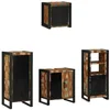 Image de vidaXL Ensemble de mobilier de Salle de Bain 4 pcs Bois Recyclé Solide, Mobilier de Salle de Bain, rangements Modernes rectangulaires, cabinets muraux élégants, Ensemble déco Gain d'espace