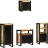 Image de vidaXL Ensemble de mobilier de Salle de Bain avec tiroir 4 pcs, Ensemble de Salle de Bains, Gain de Place, Meubles muraux, Design Moderne, Solutions de Rangement contemporaines
