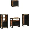 Image de vidaXL Ensemble de mobilier de Salle de Bain 4 pcs Bois Recyclé Solide, Ensemble de Salle de Bains, Gain de Place, Meubles muraux, Design Moderne, Solutions de Rangement contemporaines