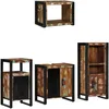 Image de vidaXL Ensemble de mobilier de Salle de Bain 4 pcs Bois Recyclé Solide, Ensemble de Meubles de Salle de Bain Modernes, Design rectangulaire, Rangement élégant, Style Minimaliste, Confort Urbain