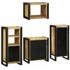 Image de vidaXL Ensemble de mobilier de Salle de Bain avec étagère 4 pcs, Collection de Salle de Bains Moderne, Meubles Fonctionnels, Style Contemporain, Solutions de Rangement, Chic et Pratique