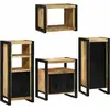 Image de vidaXL Ensemble de mobilier de salle de bain avec étagère 4 pcs