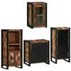 Image de vidaXL Ensemble de mobilier de Salle de Bain 4 pcs Bois Massif recyclé, Solutions de Rangement pour Salle de Bain, Meubles Modernes pour Petits espaces, Design Minimaliste et Pratique en Ville