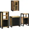Image de vidaXL Ensemble de mobilier de salle de bain avec étagère 4 pcs