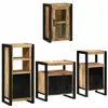 Image de vidaXL Ensemble de mobilier de Salle de Bain avec étagère 4 pcs, Design de Salle de Bain Chic, mobilier Moderne, Meubles compacts, rangements astucieux