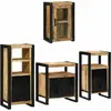 Image de vidaXL Ensemble de mobilier de salle de bain avec étagère 4 pcs