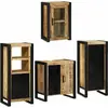 Image de vidaXL Ensemble de mobilier de salle de bain avec étagère 4 pcs