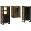 Image de vidaXL Ensemble de mobilier de Salle de Bain 3 pcs Bois Massif recyclé, Ensemble mobilier Salle de Bain Moderne, Design Minimaliste, Mural, Solutions de Rangement, déco intérieure Chic