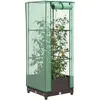 Image de vidaXL Jardinière surélevée avec housse aspect rotin 40x40x123 cm